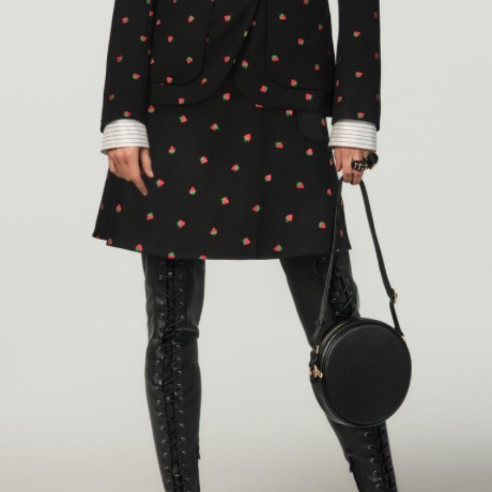 ZARA WOOL BLEND STRAWBERRY SKIRT X STEFANO PILATI